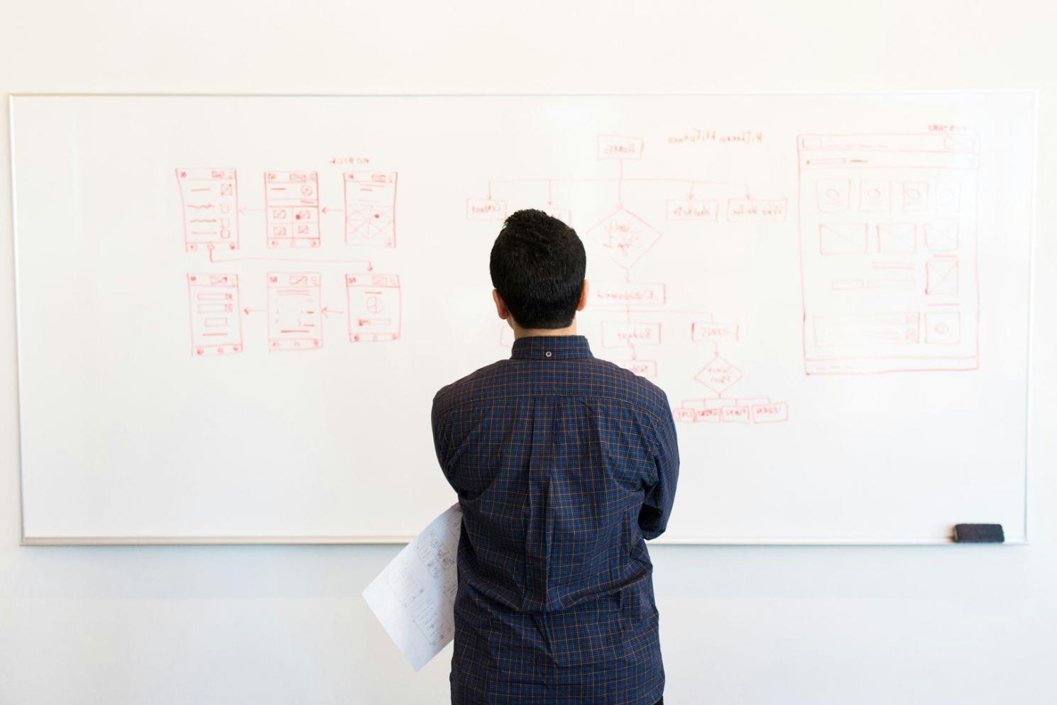 Teilnehmer bei der gemeinsamen Arbeit an Finanzkonzepten